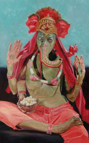Ganesha by Laura Jo Alexander, oil on canvas