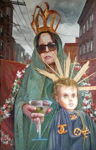 Martini Madonna by Laura Jo Alexander, oil on canvas