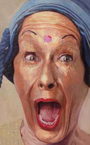 Screaming Buddha by Laura Jo Alexander, oil on canvas