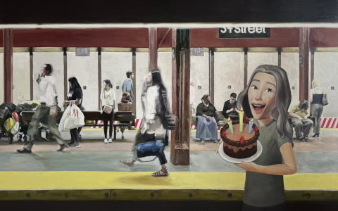 Subway by Laura Jo Alexander, oil on canvas