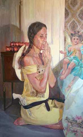 Thoughts and Prayers by Laura Jo Alexander, oil on canvas
