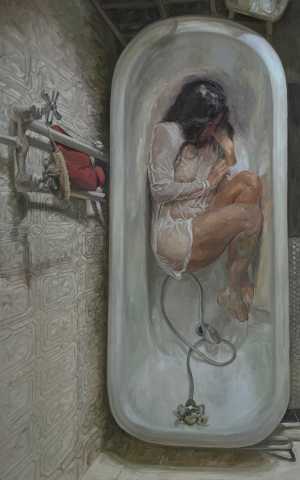 Tub by Laura Jo Alexander, oil on canvas